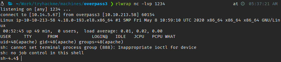 Getting a reverse shell